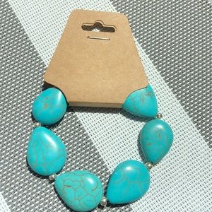 Turquoise tear drop bracelet